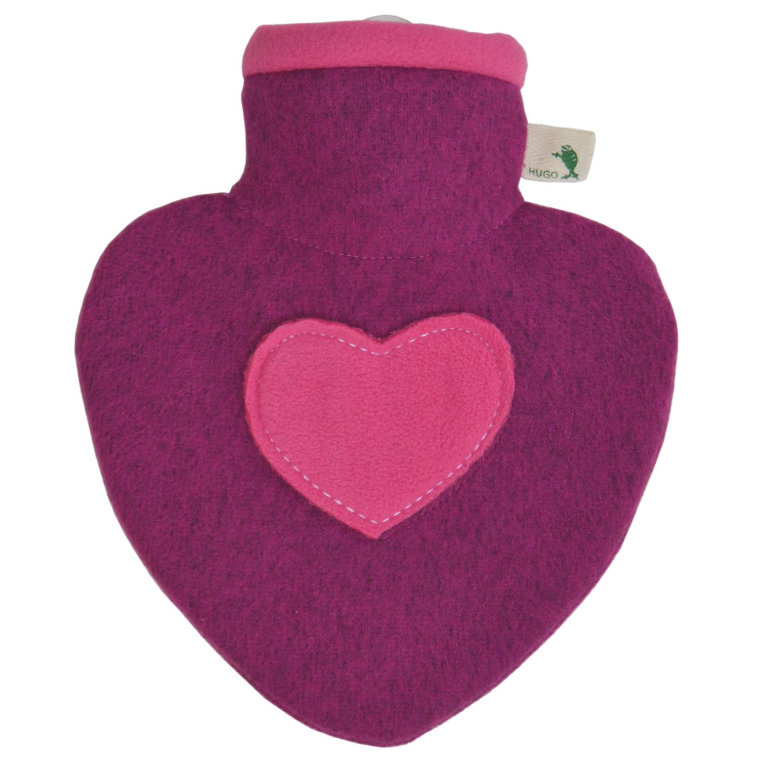 HUGO-FROSCH Termofor Hugo Frosch srdce s pleteným obalem - malina