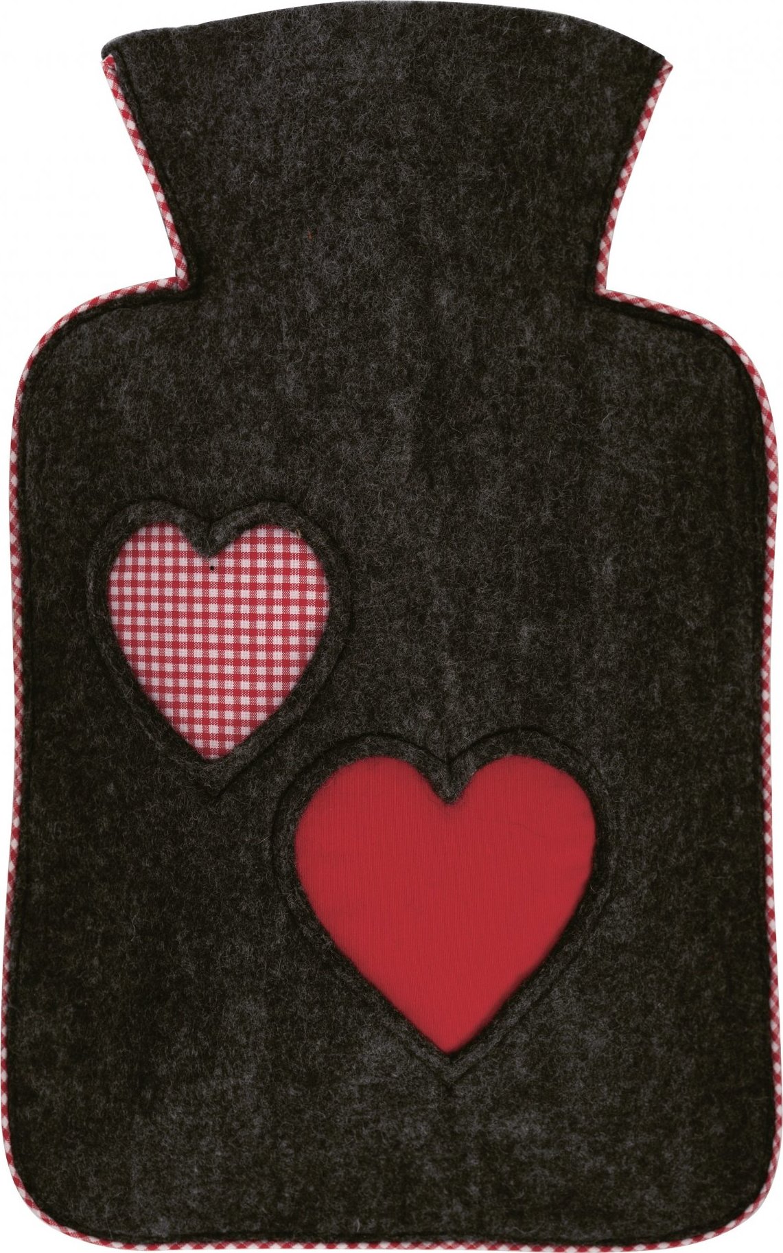 HUGO-FROSCH Termofor Hugo Frosch Classic s plstěným obalem ze 100 % ovčí vlny merino – srdce