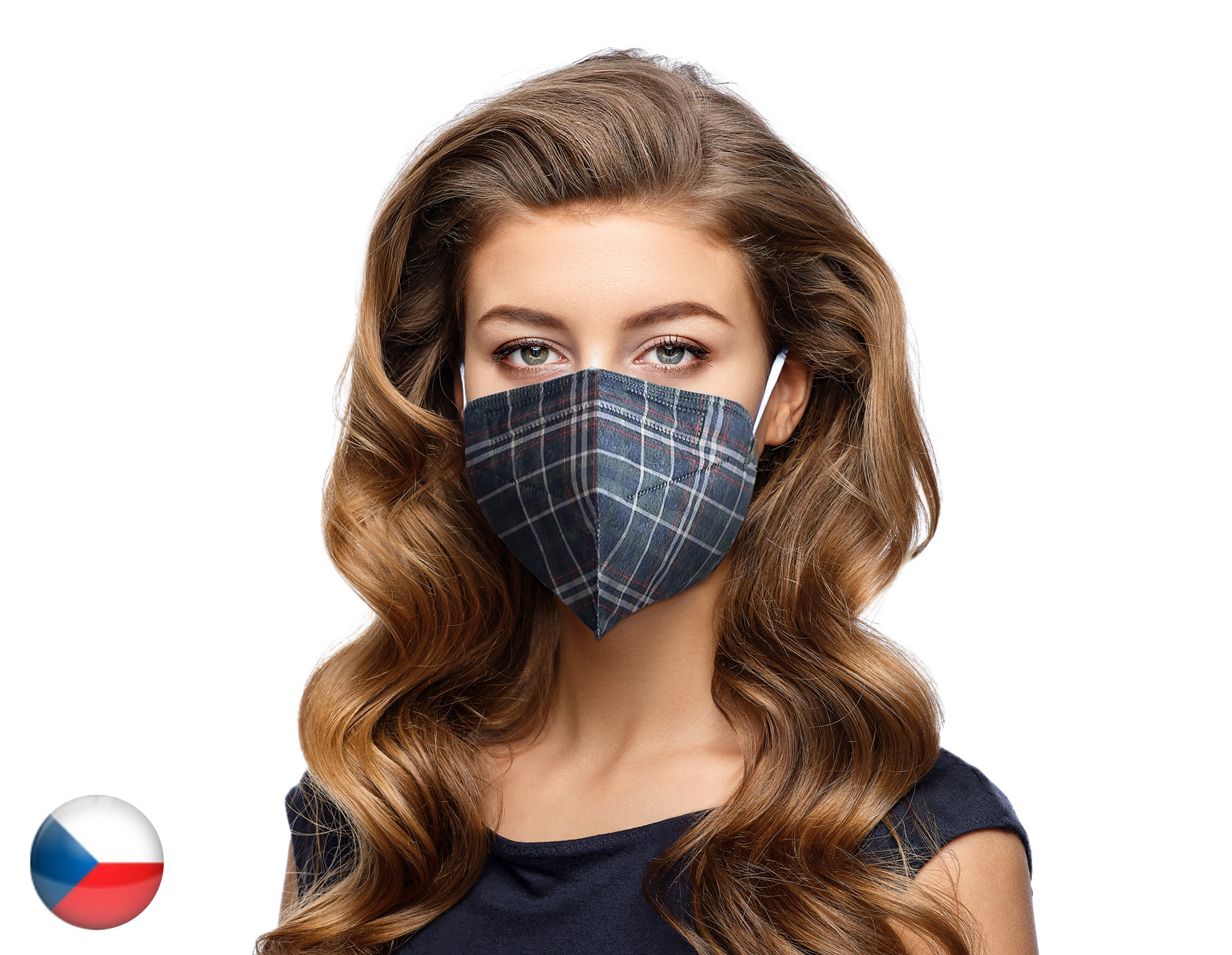 Balerina Český NanoRespirátor FFP2 - Zelený pruh (č.101)