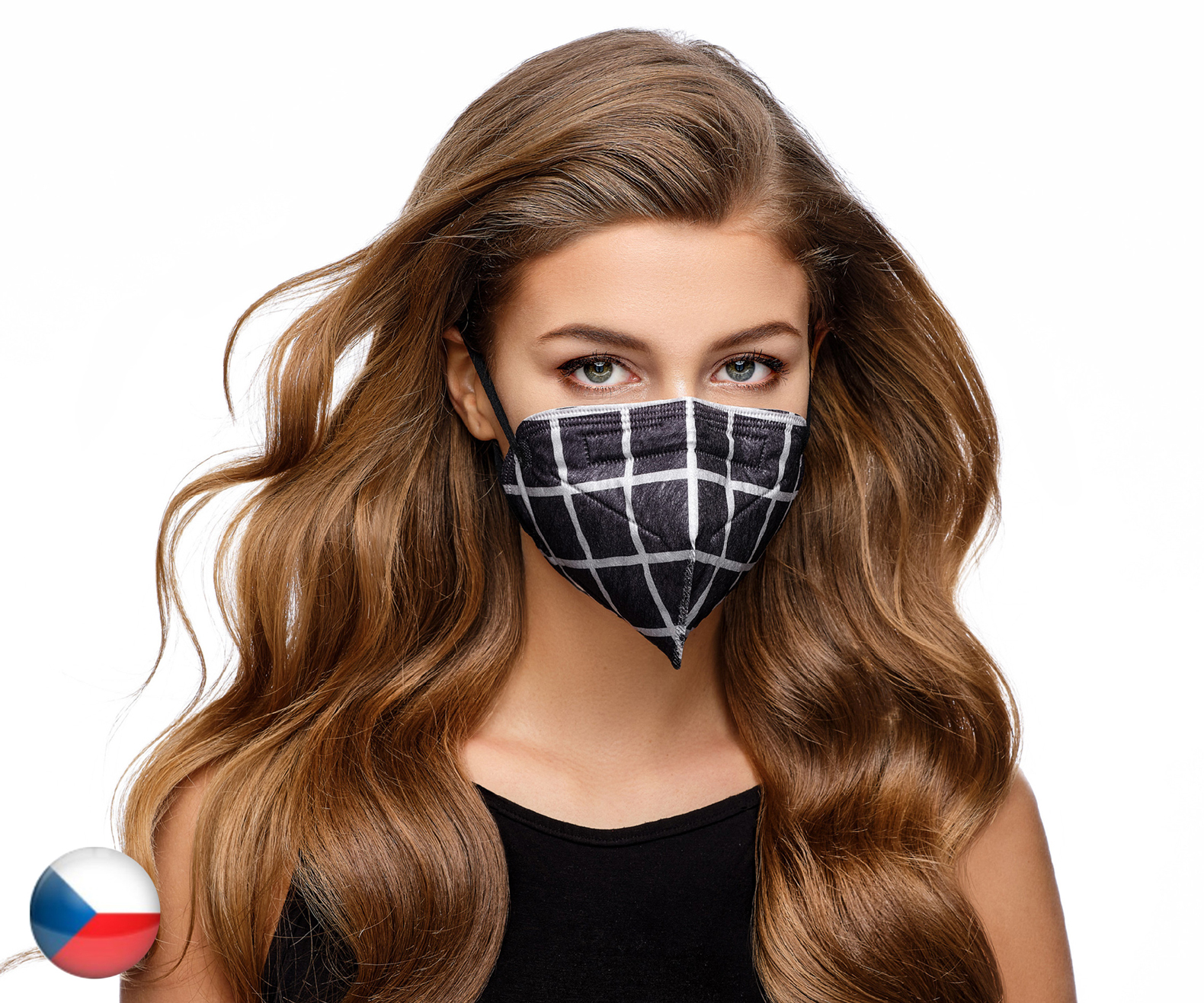 Balerina Český NanoRespirátor FFP2 - Pruhy (č. 89)