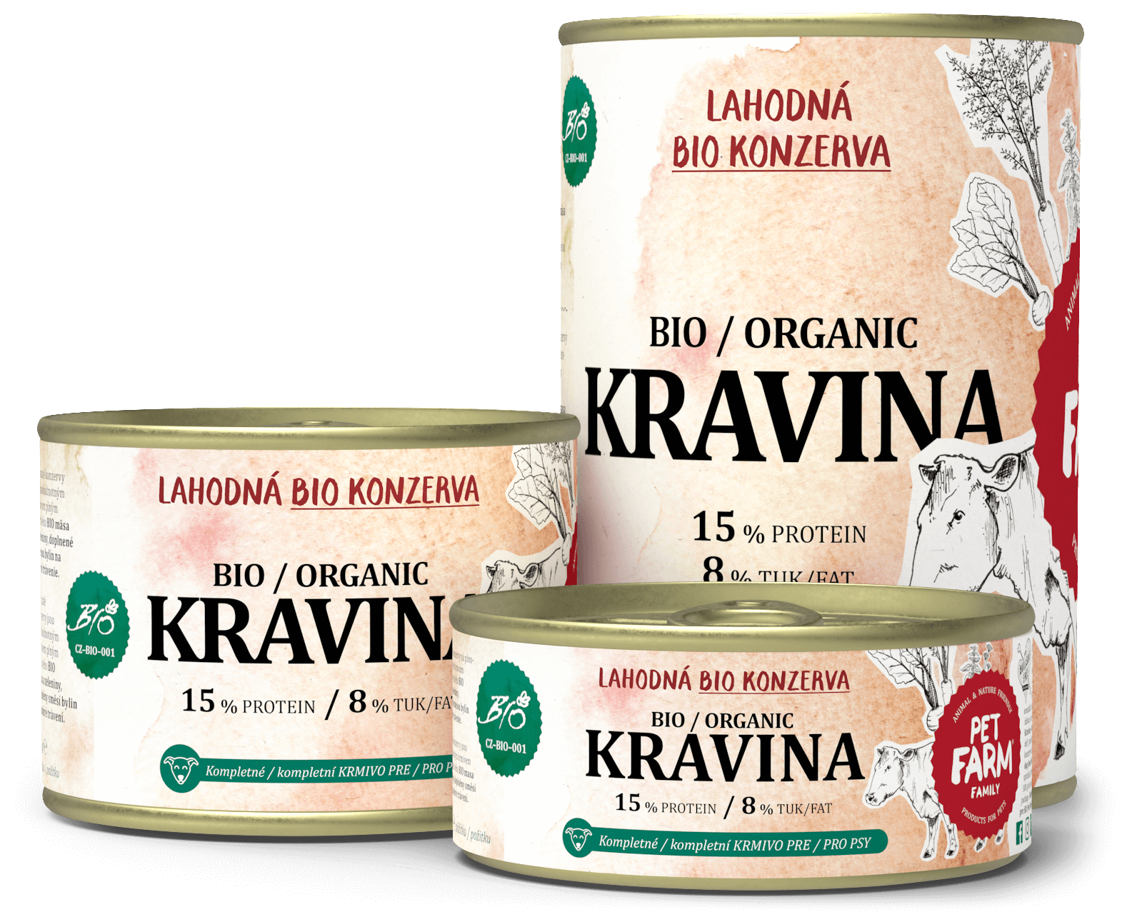 Pet Farm Family BIO Kravina konzerva pro psy 400 g