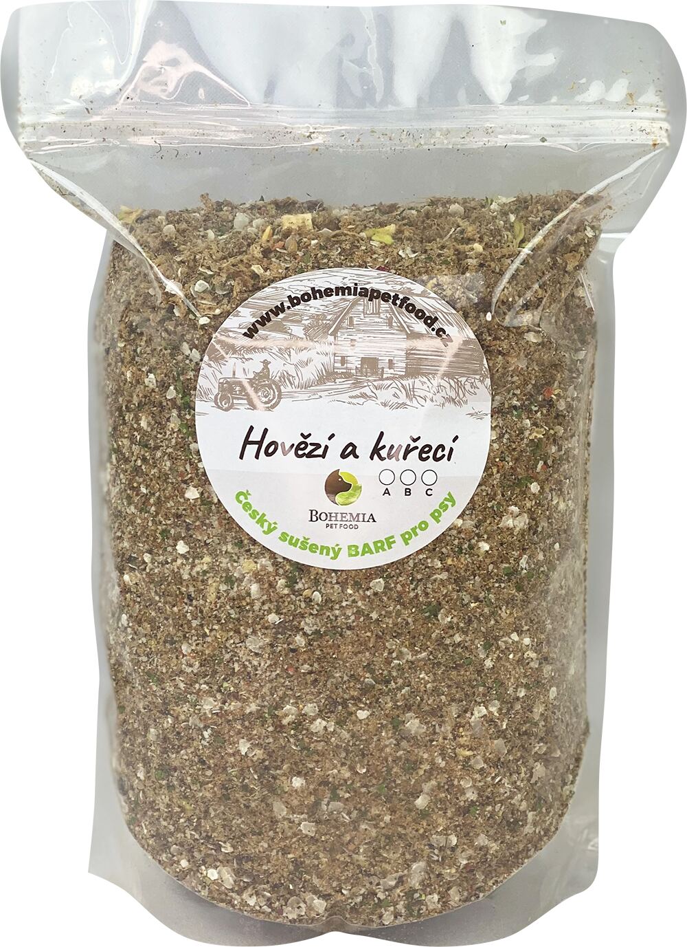 Bohemia Pet Food BOHEMIA Hovězí a Kuřecí B - sušený BARF Hmotnost: 800 g