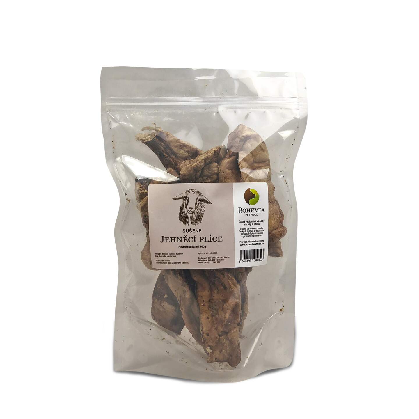Bohemia Pet Food BOHEMIA Jehněčí plíce 100g