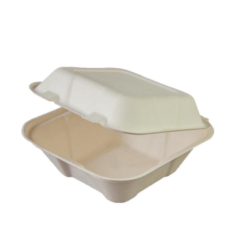EcoRevolution Obaly Box na hamburger 178x178x95 mm cukrová třtina 50 ks