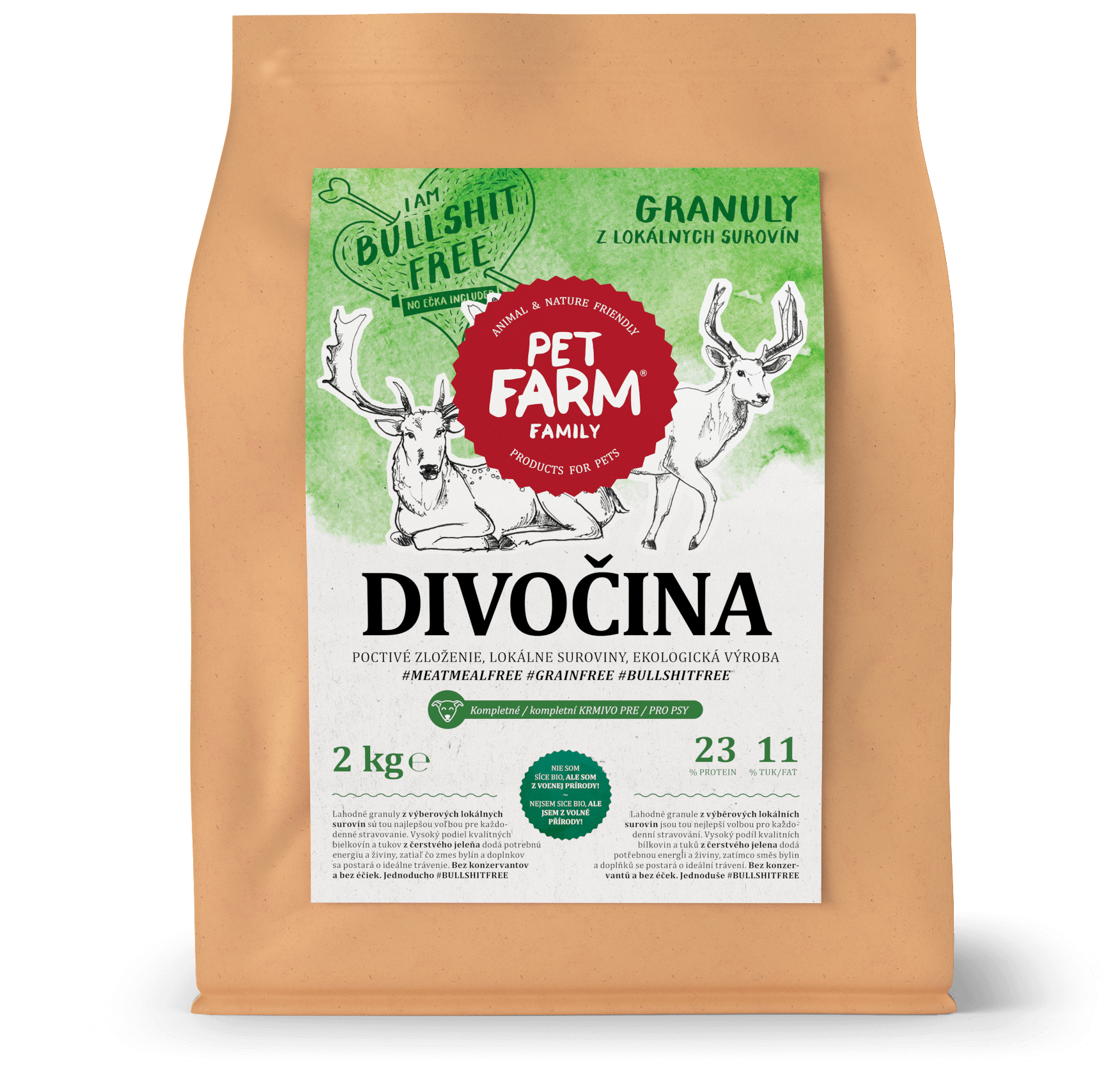 Pet Farm Family Divočina granule pro psy 150g