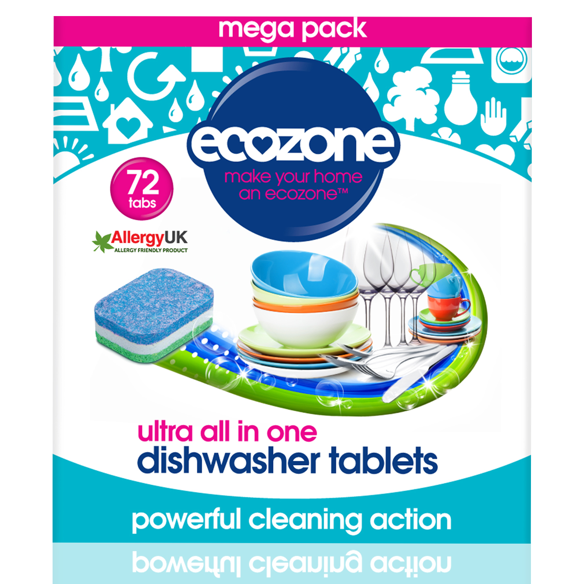 ECOZONE 5v1 tablety do myčky 72 tablet