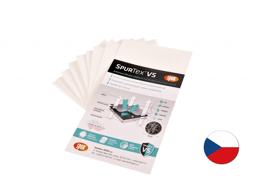 10x Nano filtry do roušky – SPURTEX®