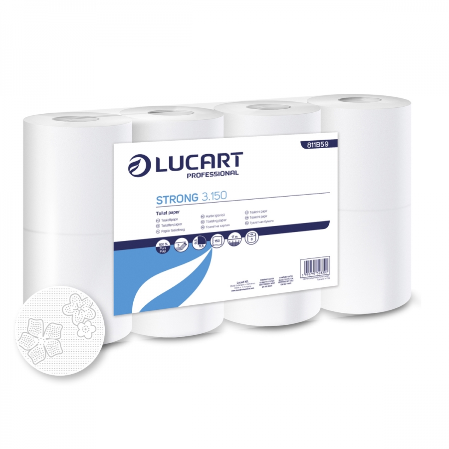 Lucart Professional Lucart Strong 3.150 - toaletní papír 17,25 m, 8 ks