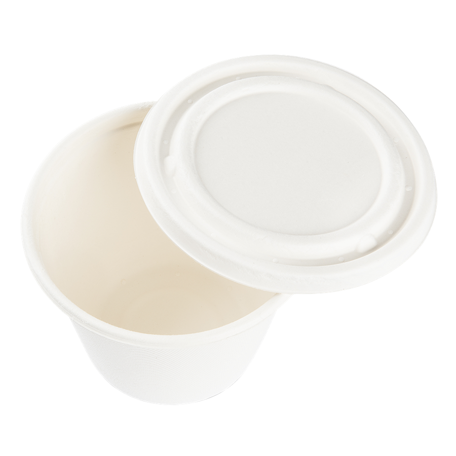 EcoPack Miska EKO z cukrové třtiny 470 ml kulatá bílá/béžová bal/50 ks Balení: 50