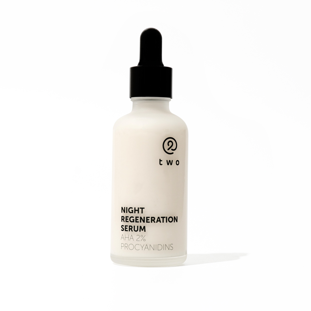 Twocosmetics Noční regenerační sérum s 2% komplexem AHA kyselin, 50 ml