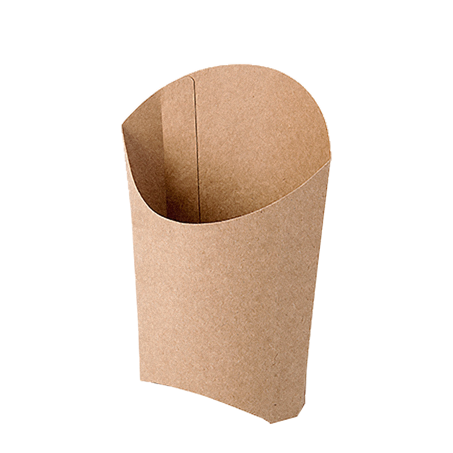 EcoPack Papírová kapsa EKO na hranolky 105x80x110 mm kraft ideal pack® bal/50 ks Balení: 50