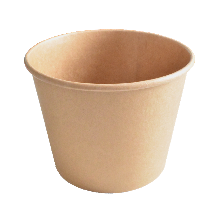 EcoRevolution Obaly Papírová miska EKO na polévku / salát 140x105x100 mm 900 ml kraft bal/50 ks