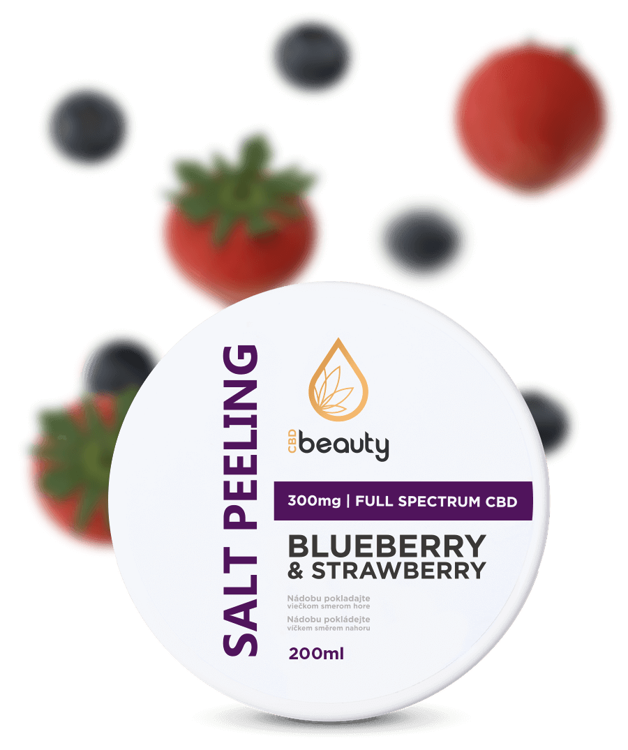 CBD beauty Salt peeling - borůvka & jahoda 200 ml
