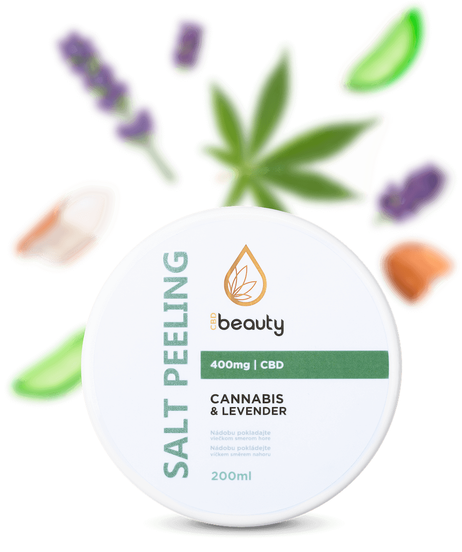 CBD beauty Salt peeling - konopí & levandule 200 ml