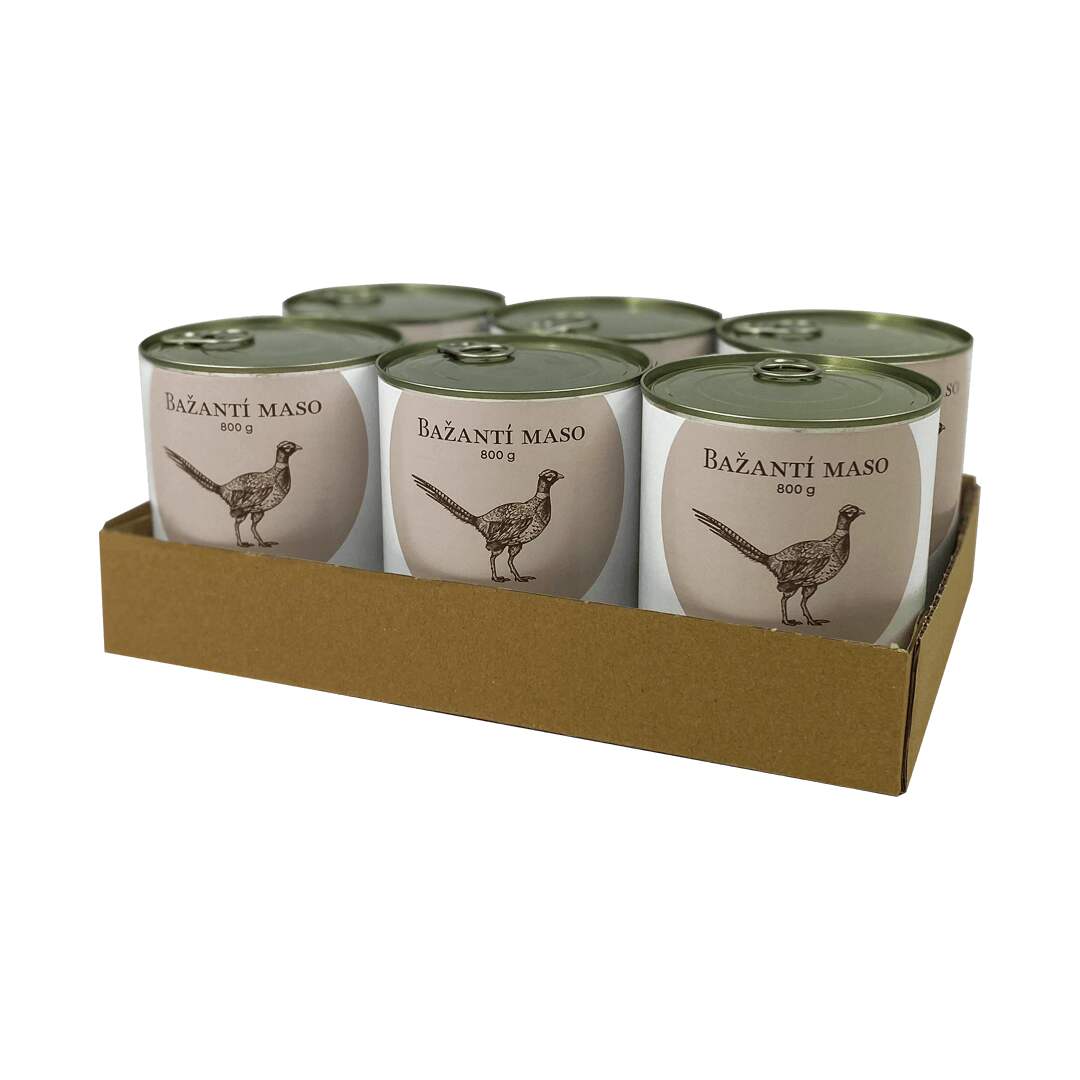 Bohemia Pet Food SIX PACK BOHEMIA Bažantí maso ve vlastní šťávě 800g