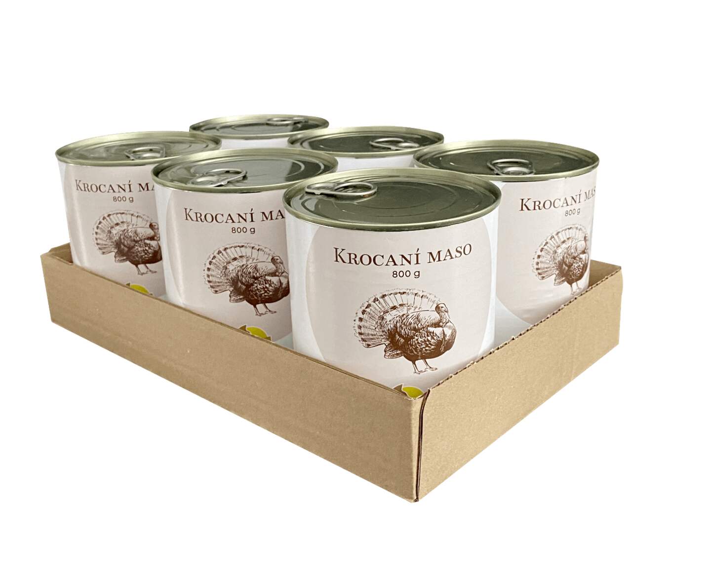 Bohemia Pet Food SIX PACK BOHEMIA Krocaní maso ve vlastní šťávě 800g