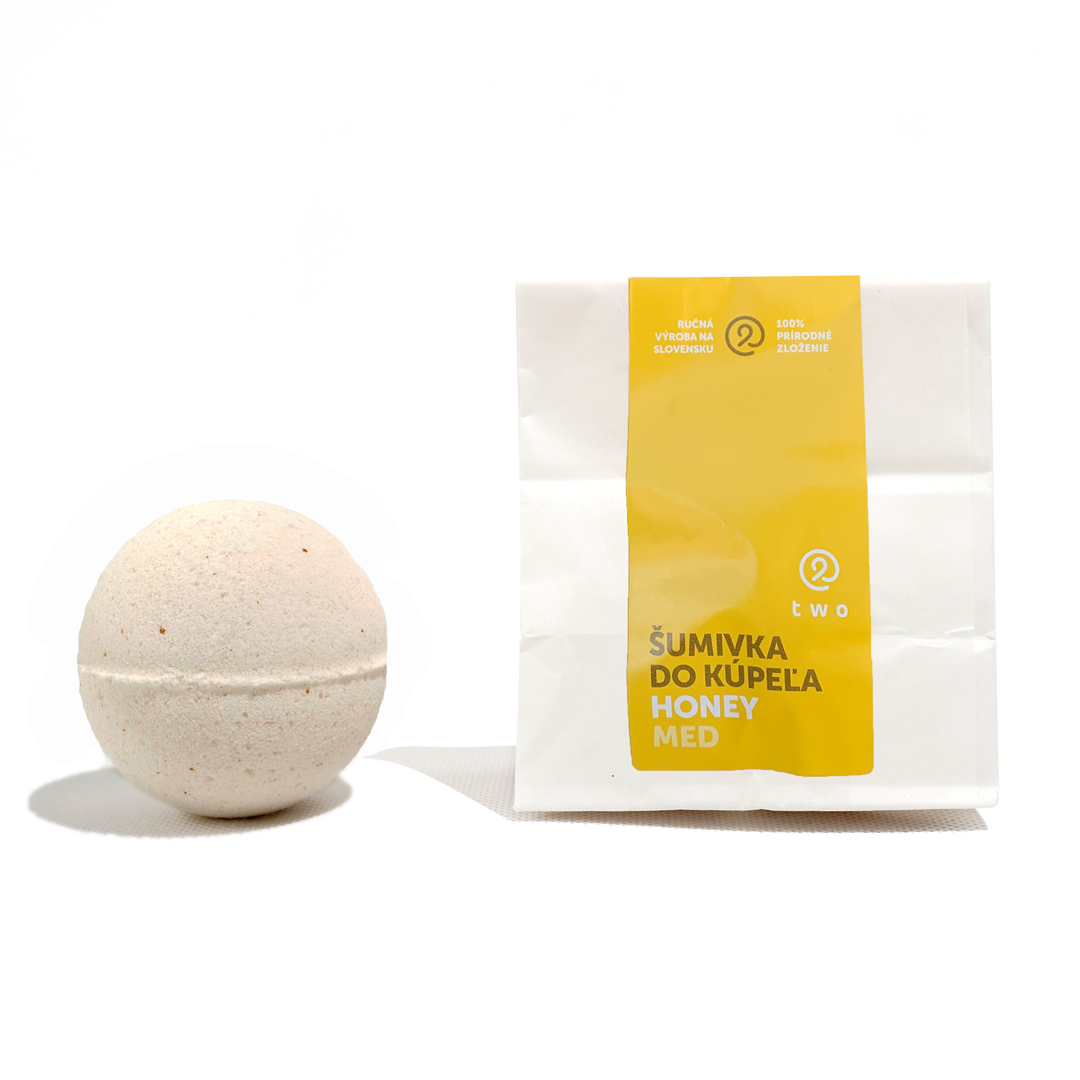 Twocosmetics Šumivá bomba do koupele HONEY, 120 g