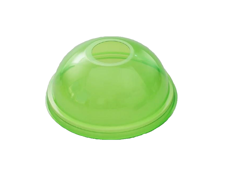 EcoRevolution Obaly Víčko EKO rPET O95 mm vypouklé s otvorem zelené k 0,2 - 0,5 l 50 ks