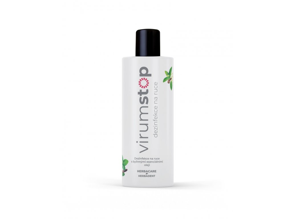 VIRUMSTOP bylinná dezinfekce na ruce - rodinné balení / náhradní náplň 390 ml