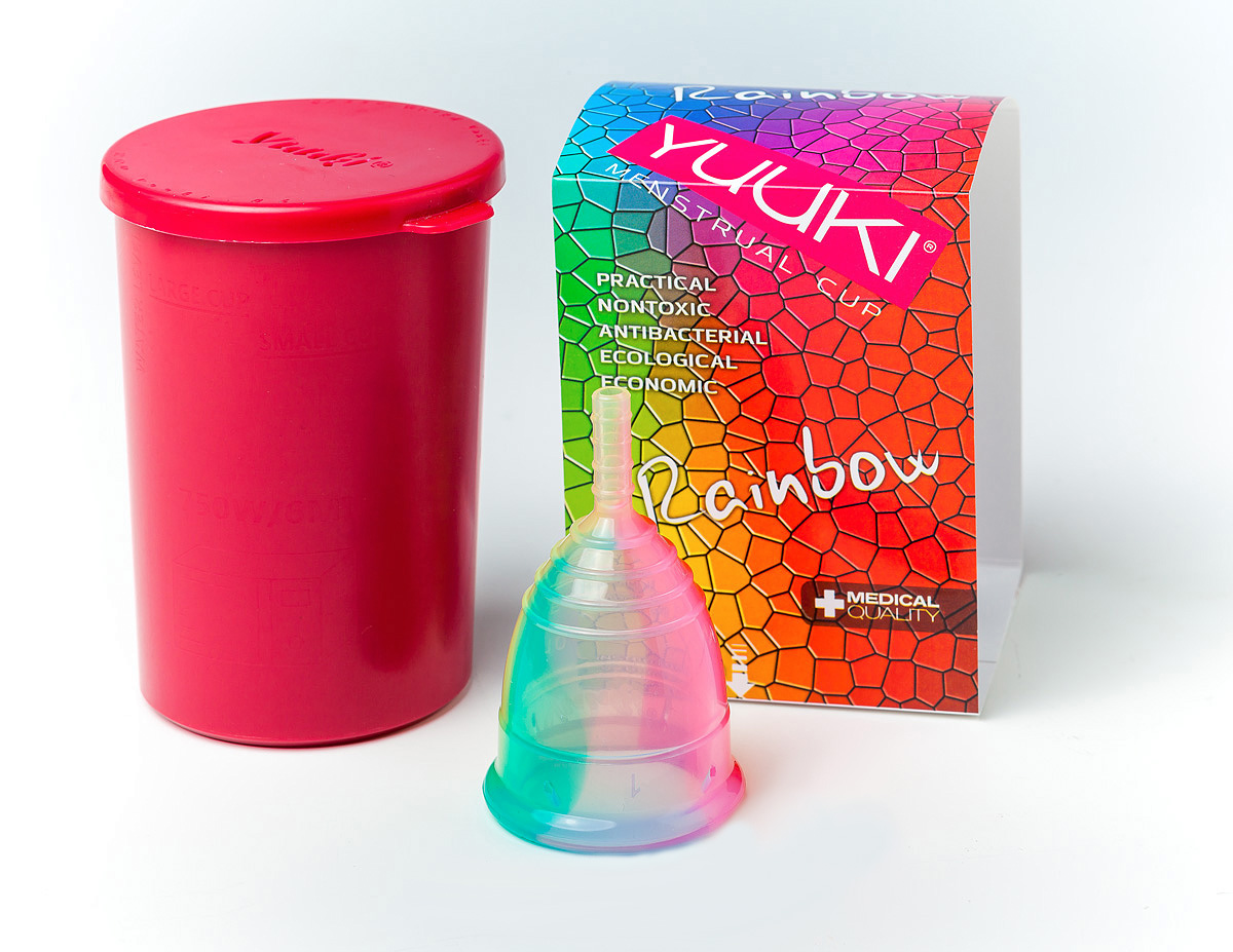 Yuuki Menstruační kalíšek RAINBOW Line Velikost: větší (vhodný pro ženy po porodu)