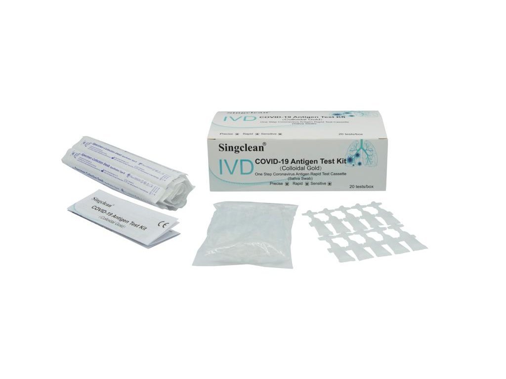 Singclean® 20x Singclean COVID-19 Antigen Test Kit z nosu a krku