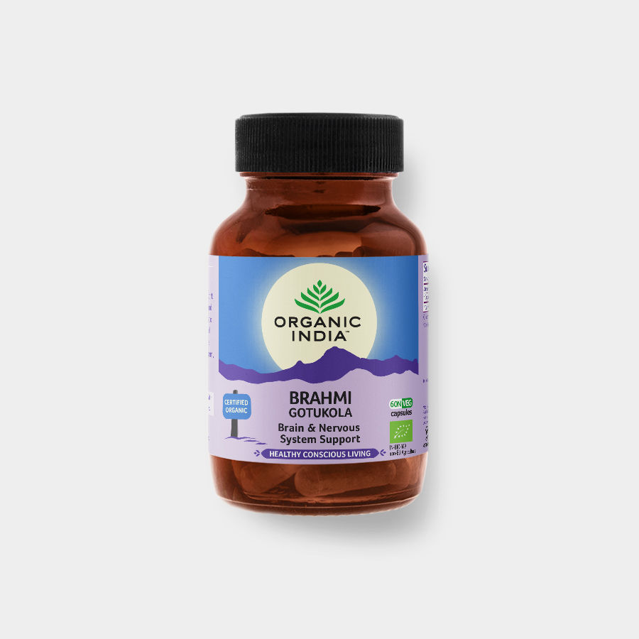 ORGANIC INDIA Brahmi, Organic India, 60 kapslí