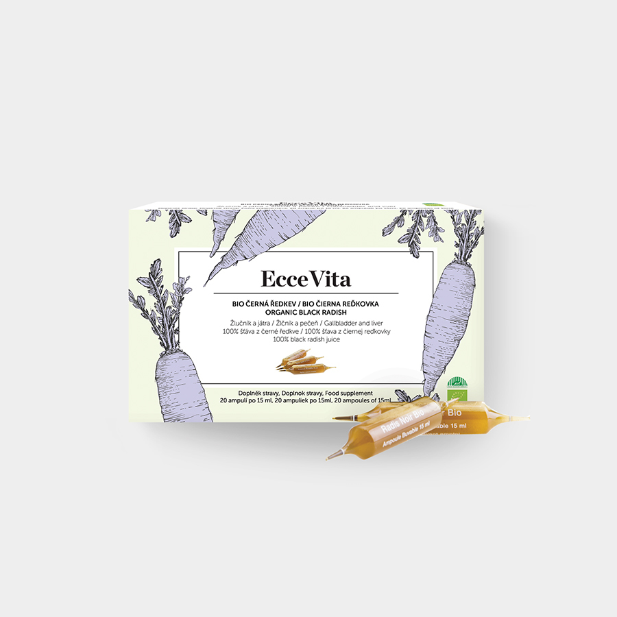 EcceVita EV Černá ředkev, 20 ampulí (300ml)