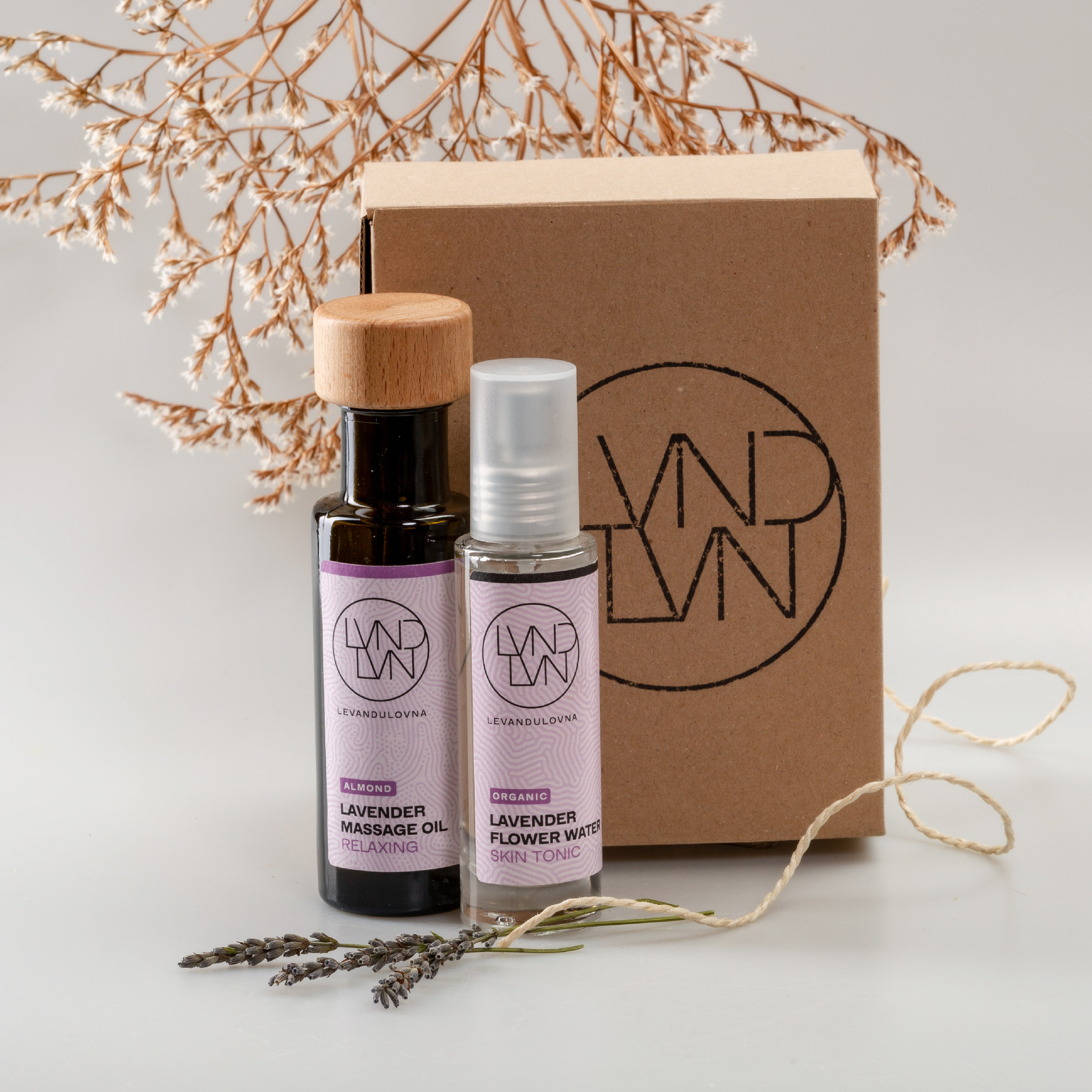 Levandulovna Dárková sada pro klid a pohodu (květová voda a olej)