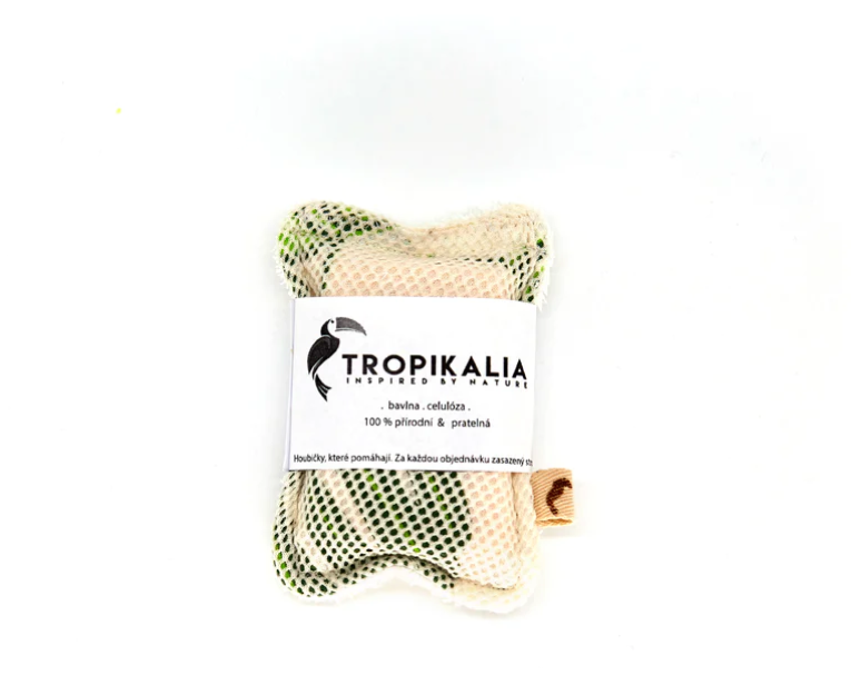 Tropikalia Kompostovatelná bavlněná houbička s přírodní celulózou (MINI)