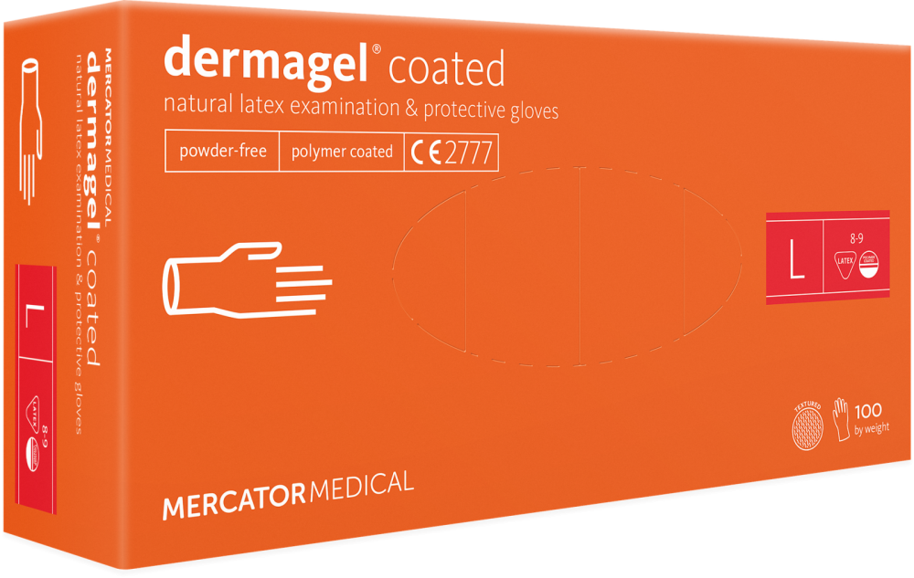 Mercator Medical Latexové rukavice Mercator DERMAGEL 100 ks Velikost: L