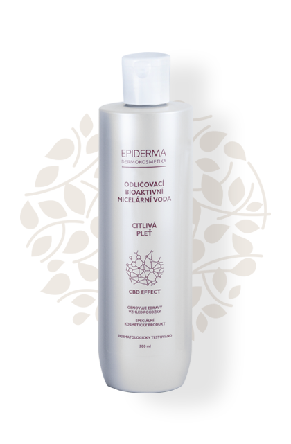Epiderma CBD Bioaktivní micelární odličovací voda, 300 ml