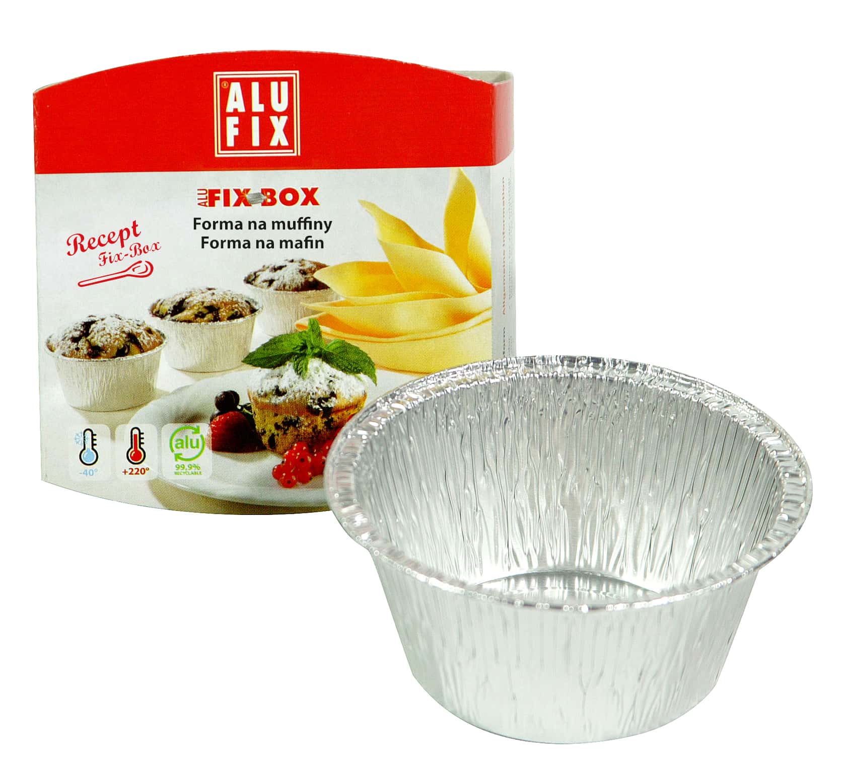 Alufix forma Muffin průměr 80mm, výška 37mm, 10ks