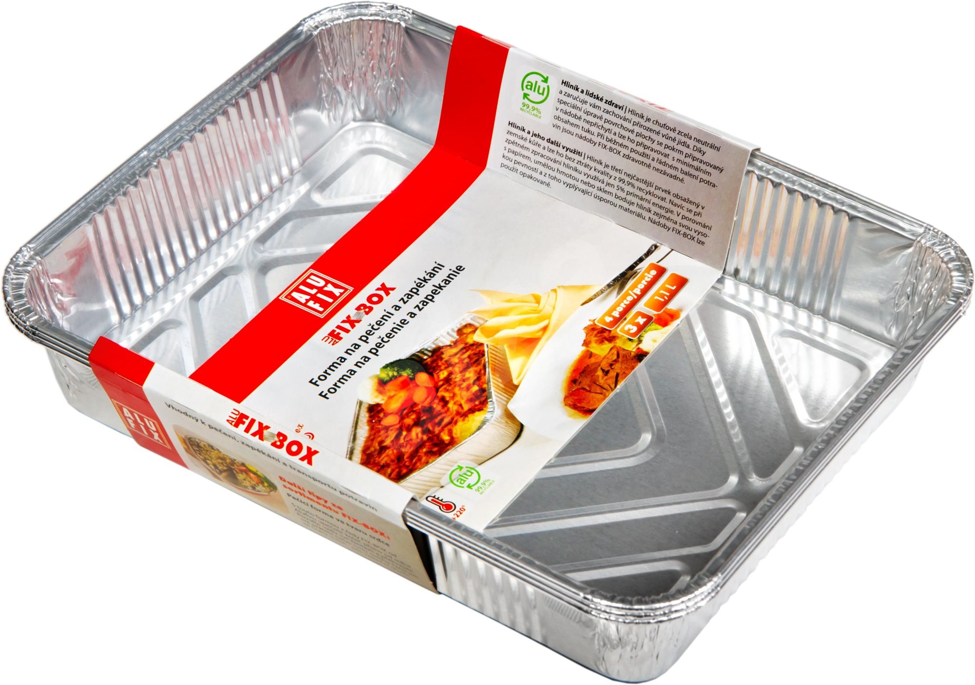 Alufix forma na pečení a zapékání, 3ks (4porcí, 1,1l)