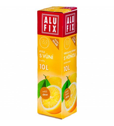Alufix pytle na odpadky zavazovací 10l, 17ks, s vůní, citron