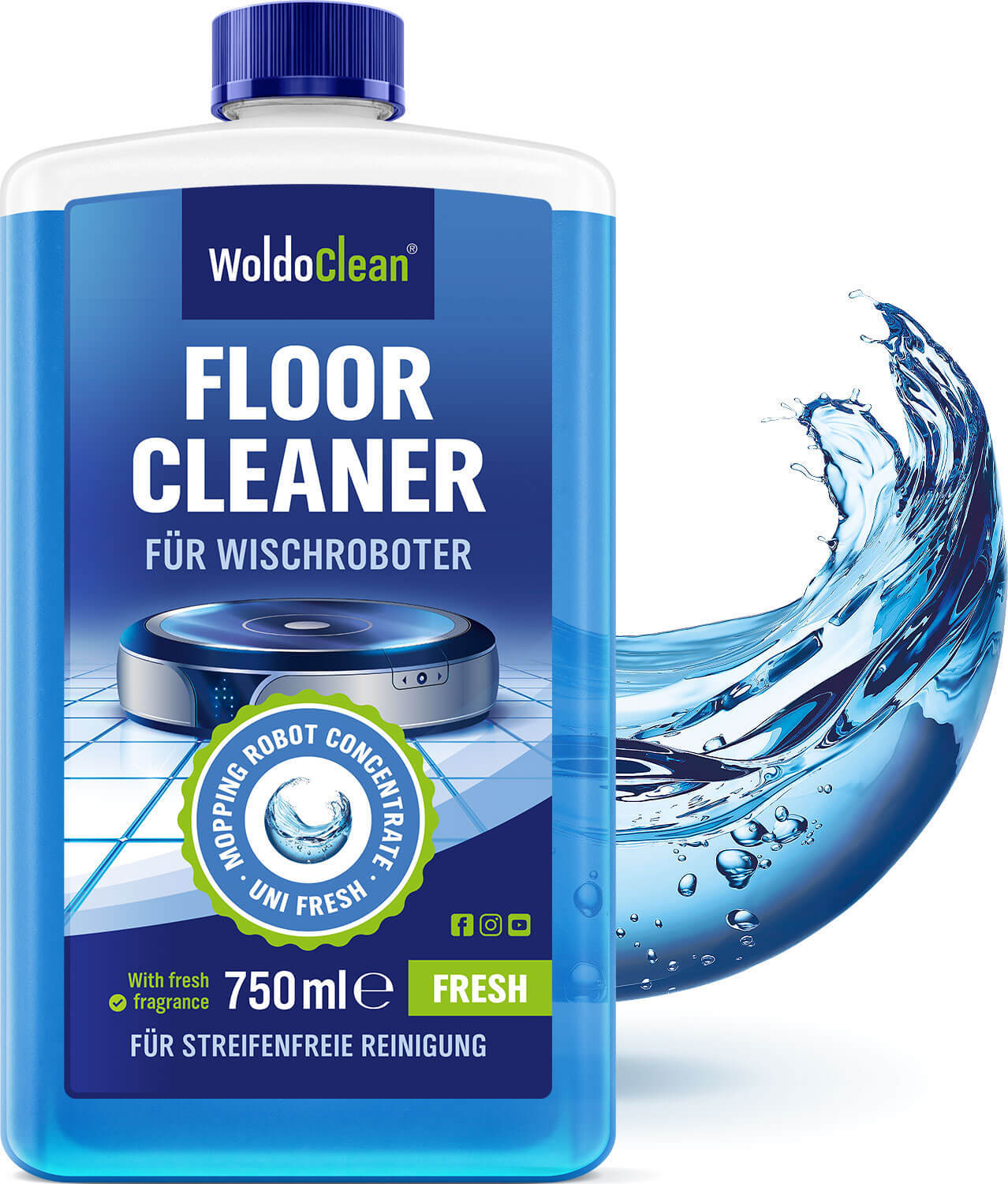 WoldoHealth® WoldoClean® Čistič podlah pro roboty, 750ml