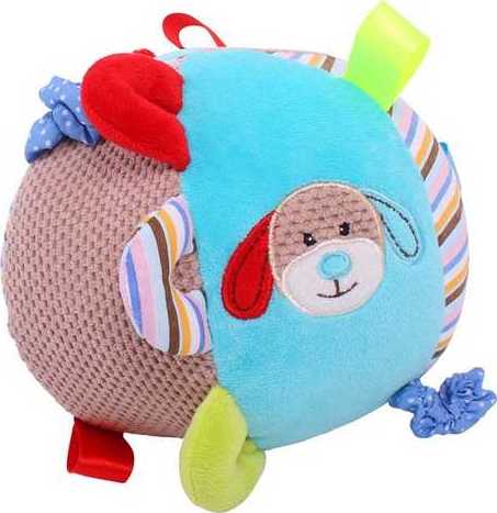 Bigjigs Toys Bigjigs Baby Textilní motorická koule pejsek Bruno