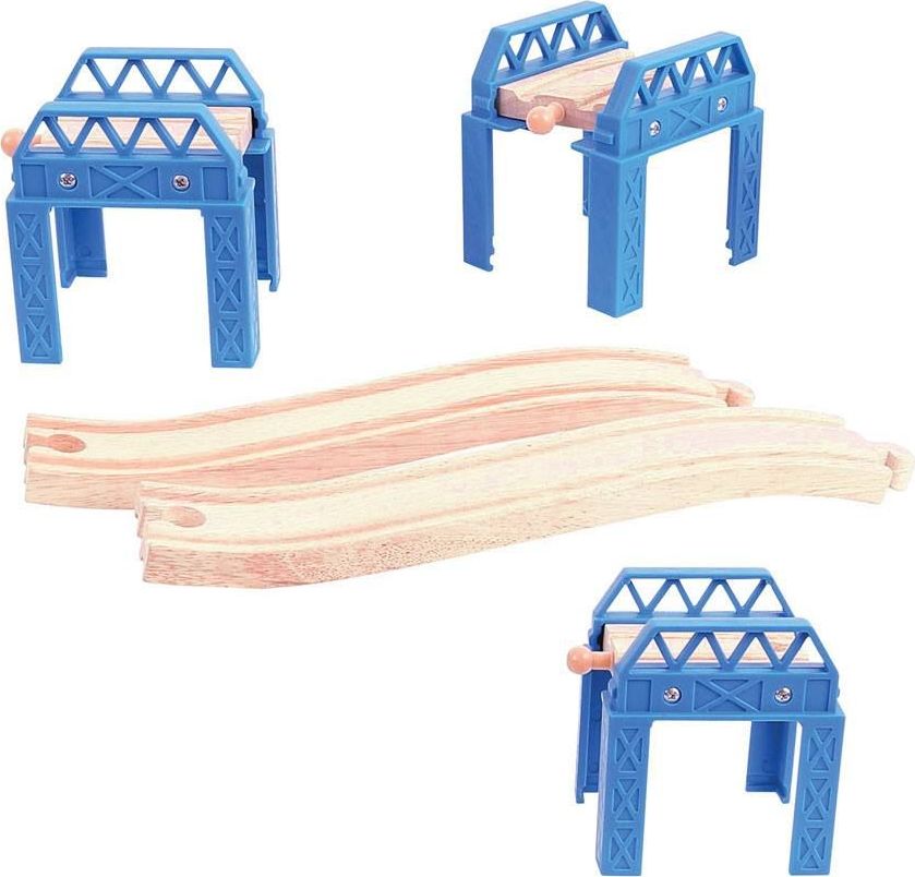 Bigjigs Rail Dřevěné koleje set mostní konstrukce