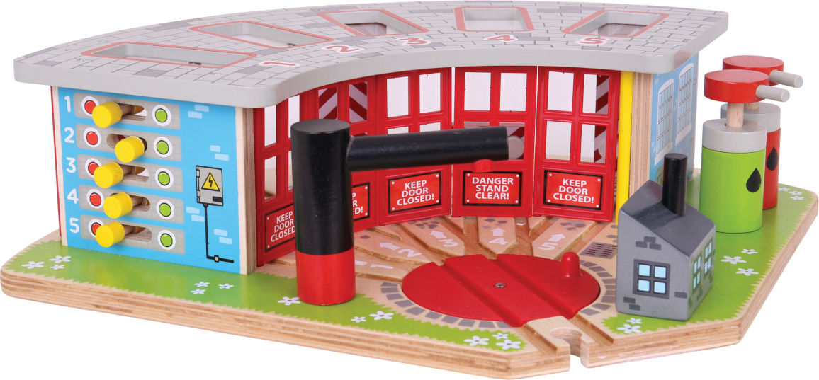 Bigjigs Rail Exkluzivní depo pro 5 vláčků