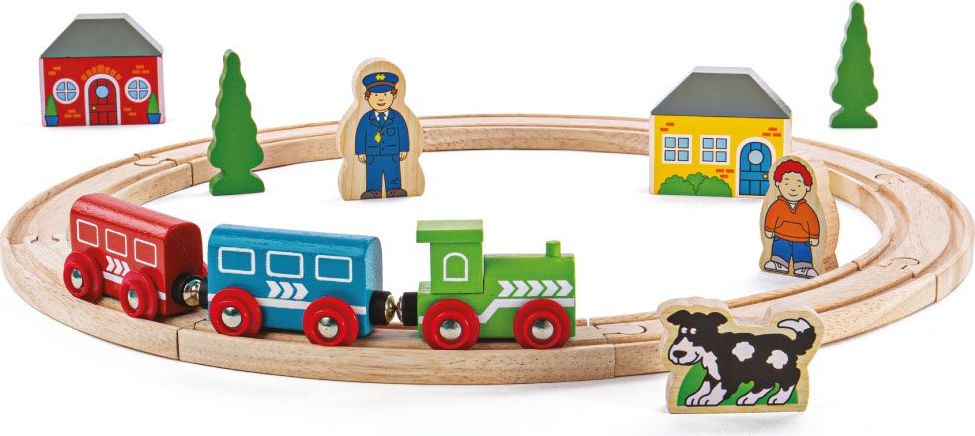 Bigjigs Rail Moje první vláčkodráha 19 dílů
