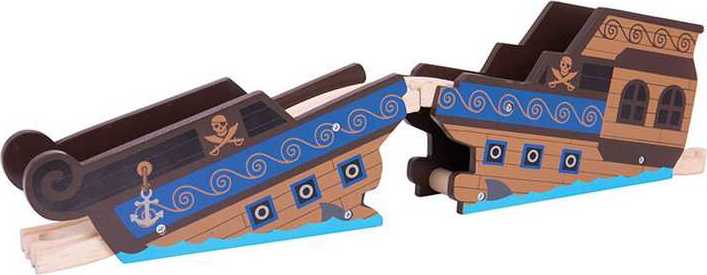 Bigjigs Rail Most vrak lodi