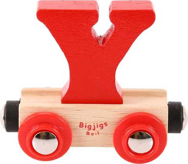 Bigjigs Rail Vagónek dřevěné vláčkodráhy - Písmeno Y