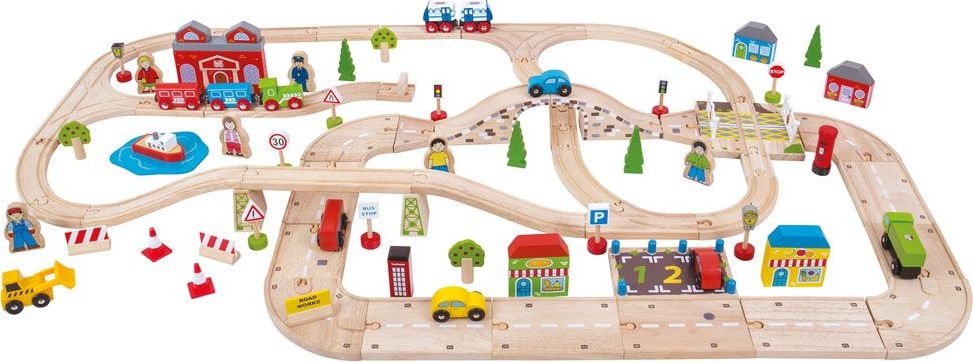 Bigjigs Rail Vláčkodráha a autodráha