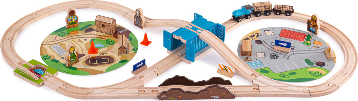 Bigjigs Rail Vláčkodráha Stavba 50 dílů