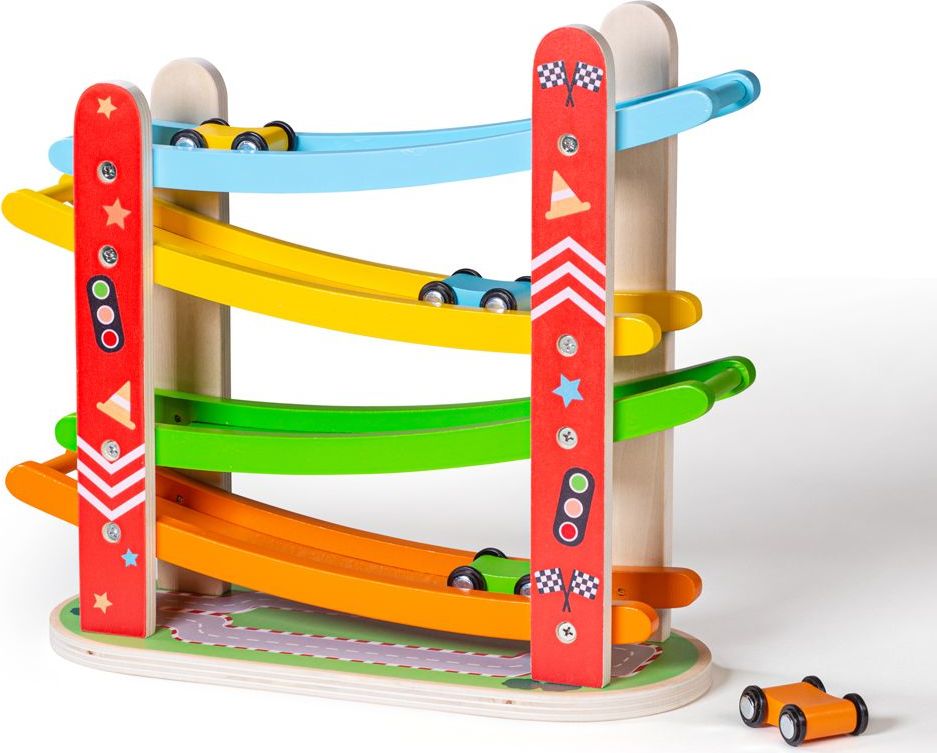 Bigjigs Toys Dřevěná automobilová závodní dráha