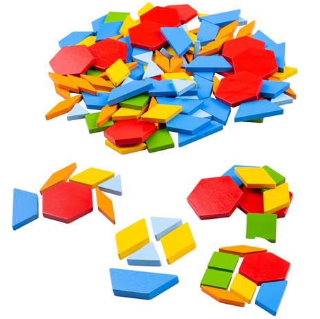 Bigjigs Toys Dřevěná barevná mozaika