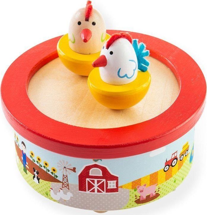 Bigjigs Toys Dřevěná hrací skříňka farma