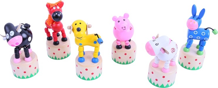 Bigjigs Toys Dřevěná mačkací zvířátka 1 ks