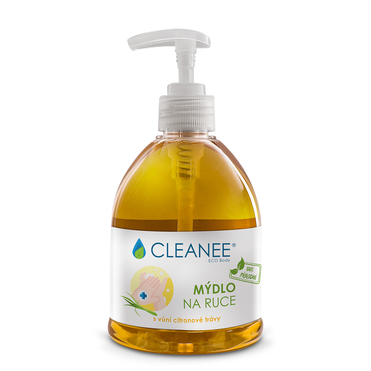 CLEANEE EKO CLEANEE ECO Body 100% přírodní mýdlo na ruce s vůní citronové trávy 500ml