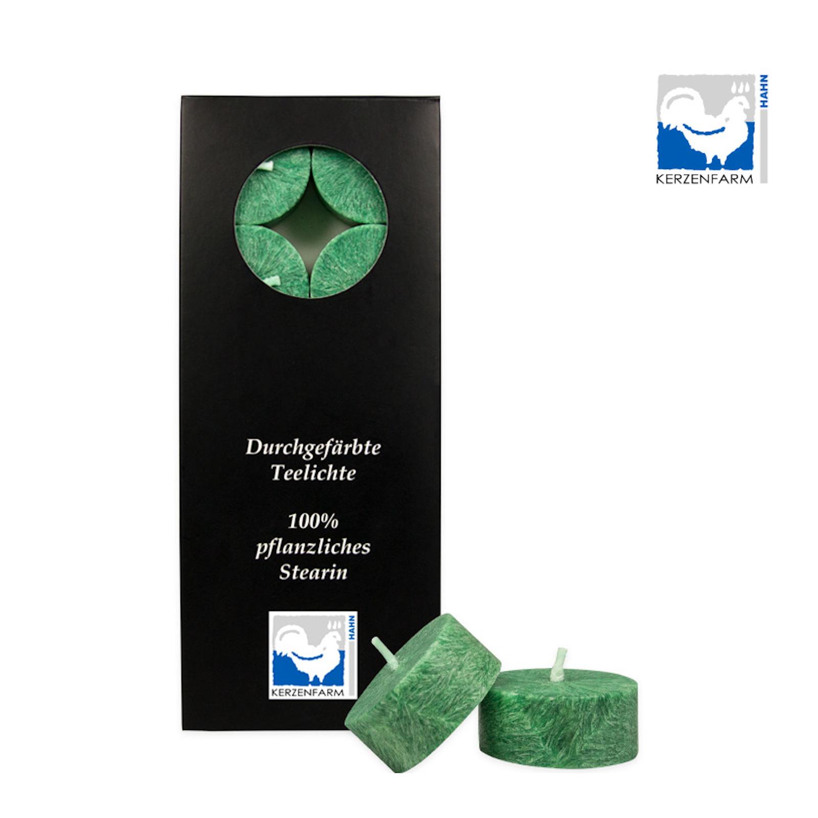 Čajové svíčky, Dark green 10 ks