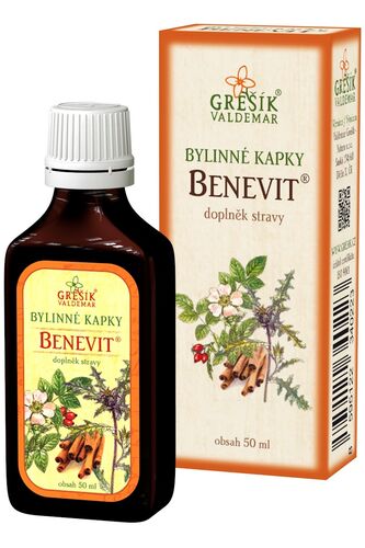Valdemar Grešík - Natura s.r.o. Benevit kapky 50 ml GREŠÍK-Z-40% líh, Bylinné kapky